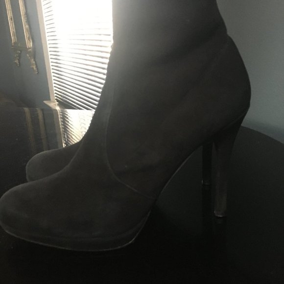 Stuart Weitzman Shoes - Stuart Weitzman Black Suede Stiletto Knee-Hi Boots